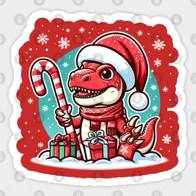 Christmas T-Rex Sticker by Sketchy